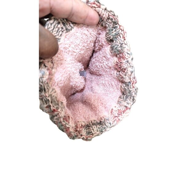 C.C. Beanie Pom Pom Hat - Rose Knit - Faux Fur Pom - Unisex Winter Accessory - Picture 7 of 10